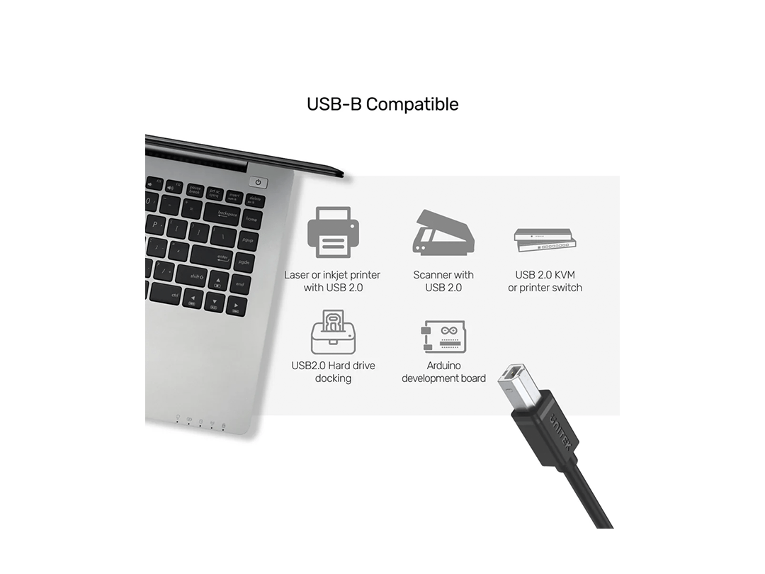 Unitek USB 2.0 to USB-B Cable 2M in Qatar Unitek USB 2.0 to USB-B Cable 2M in Qatar
